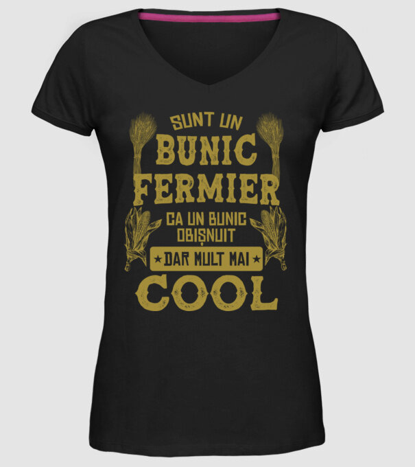 Sunt un bunic fermier, ca un bunic obișnuit, v model negru pe tricou