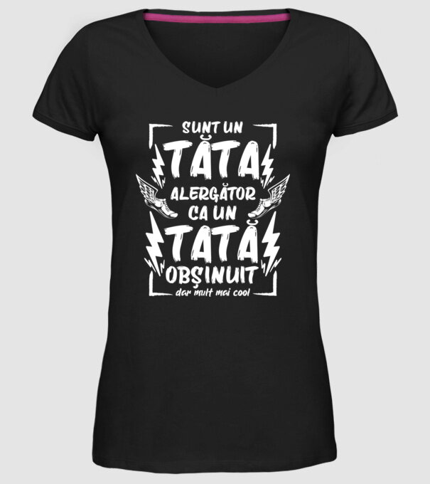 sunt un tată alergător, ca un tată obișnuit, dar mult mai cool model negru pe tricou