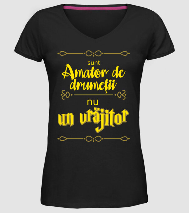 Sunt amator de drumeții, nu un vrăjitor model negru pe tricou