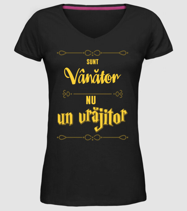 Sunt vânător, nu un magician model negru pe tricou
