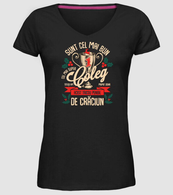 super coleg D1443687 model negru pe tricou