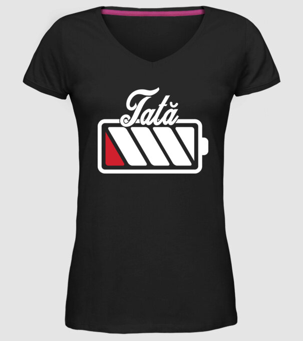 Tată la încărcat model negru pe tricou