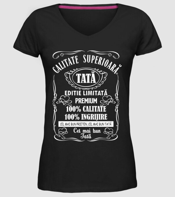 Tată Premium - ediție limitată model negru pe tricou