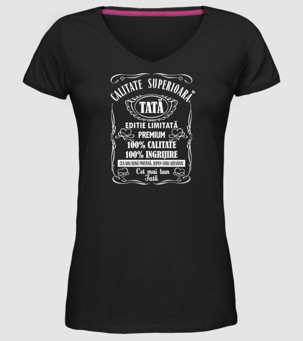Tată Premium - ediție limitată model negru pe tricou