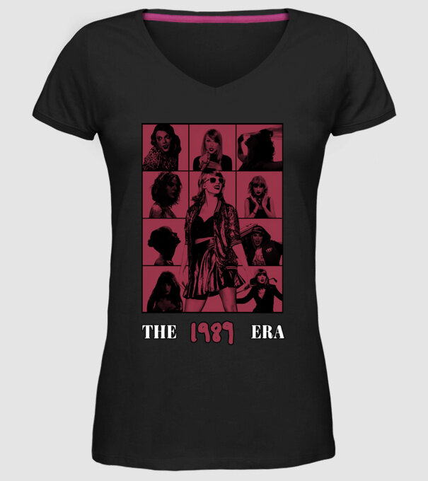 Taylor Swift ERAS red model negru pe tricou