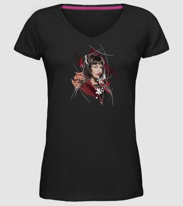 tokyo poster model negru pe tricou