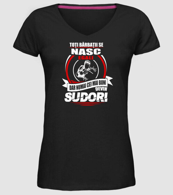 Toți bărbații se nasc egali sudori model negru pe tricou