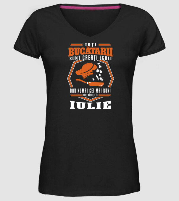 Toți bucătarii sunt creați egali iulie model negru pe tricou