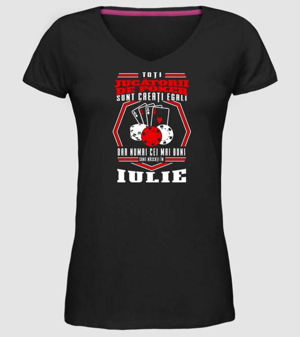 Toți jucătorii de poker sunt creați egali iulie model negru pe tricou