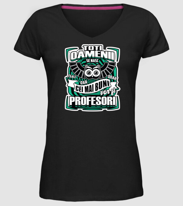 Toți oamenii profesori model negru pe tricou