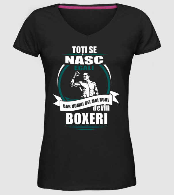 toți se nasc egali, dar numai cei mai buni devin boxeri model negru pe tricou