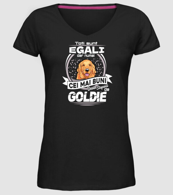 Toți sunt egali, dar numai cei mai buni devin stăpâni de goldie lght model negru pe tricou