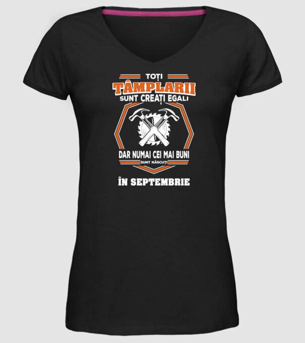 toți tâmplarii sunt creați egali_septembrie model negru pe tricou