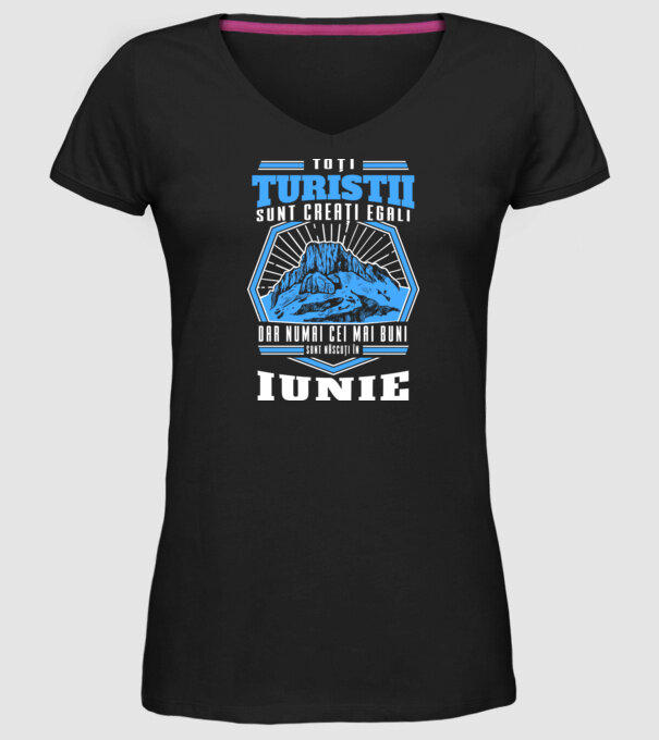 Toți turiștii sunt creați egali, dar numai cei mai buni sunt născuți în iunie. model negru pe tricou