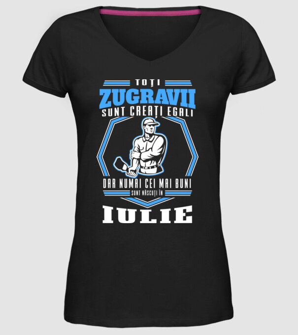 Toți zugravii sunt creați egali, dar numai cei mai buni sunt născuți în iulie model negru pe tricou