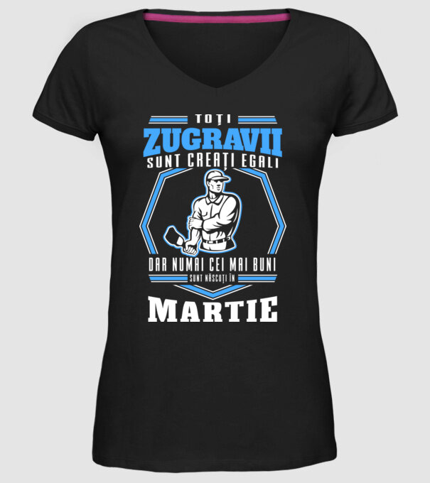 Toți zugravii sunt creați egali, dar numai cei mai buni sunt născuți în martie model negru pe tricou