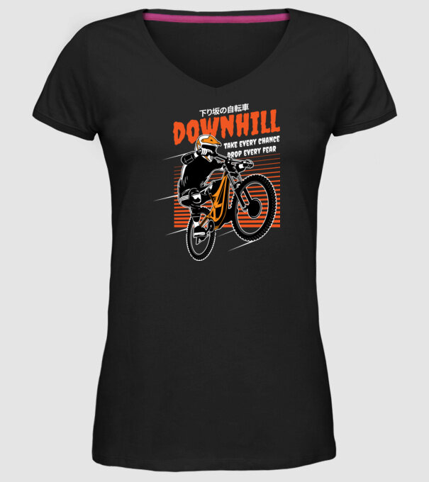TR Downhill model negru pe tricou