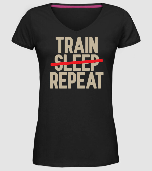 Train repeat model negru pe tricou