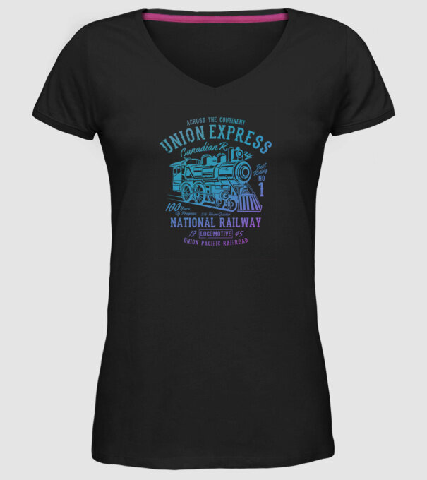 Trenuri model negru pe tricou