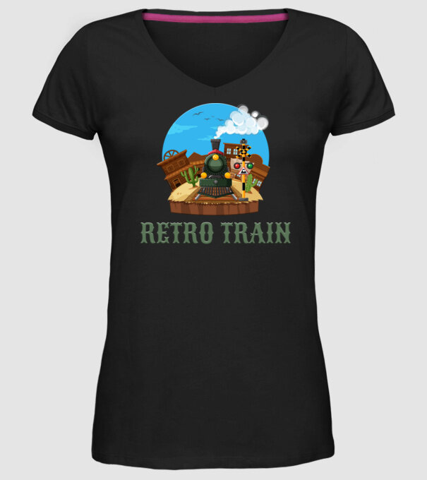 Trenuri model negru pe tricou