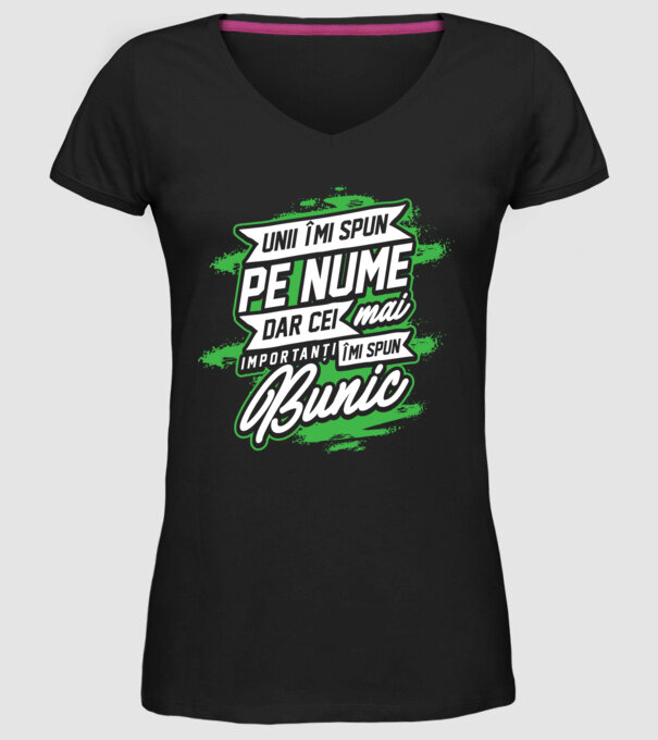 Unii îmi spun pe nume, dar cei mai importanți îmi spun bunic model negru pe tricou