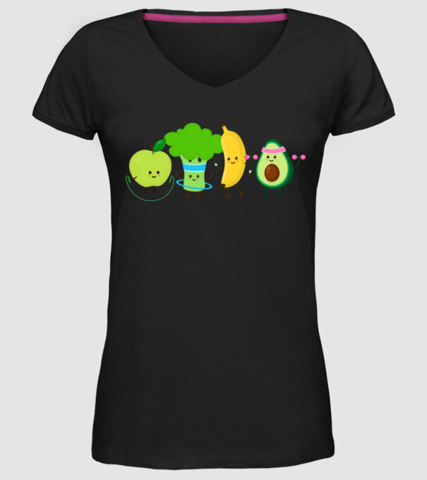 Vegan model negru pe tricou