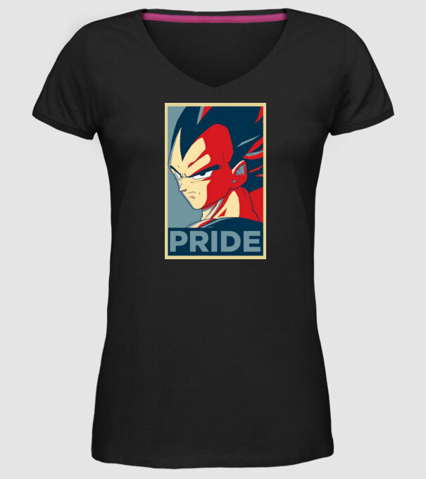 vegeta pride dragonball model negru pe tricou