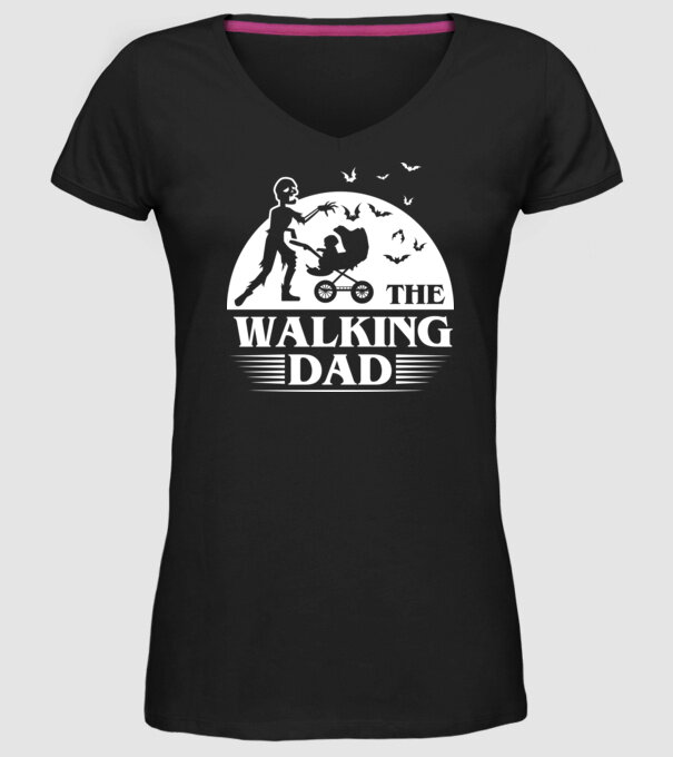 Walking dad model negru pe tricou