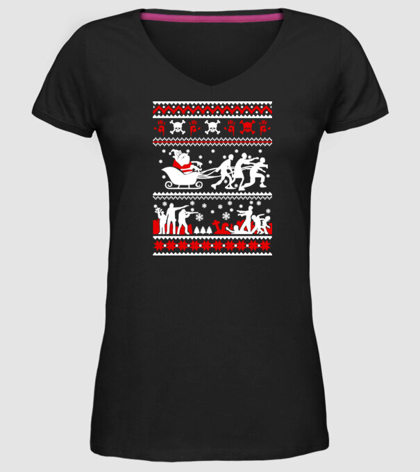 Walking Dead cu motiv norvegian model negru pe tricou