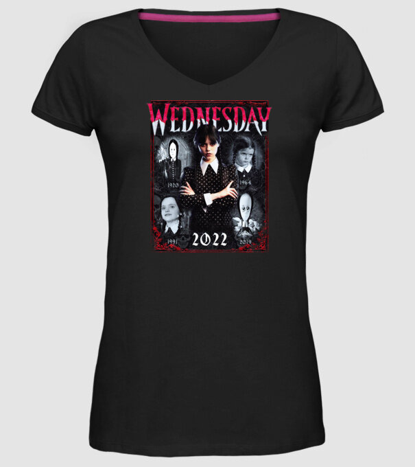 WEDNESDAY multi all time model negru pe tricou