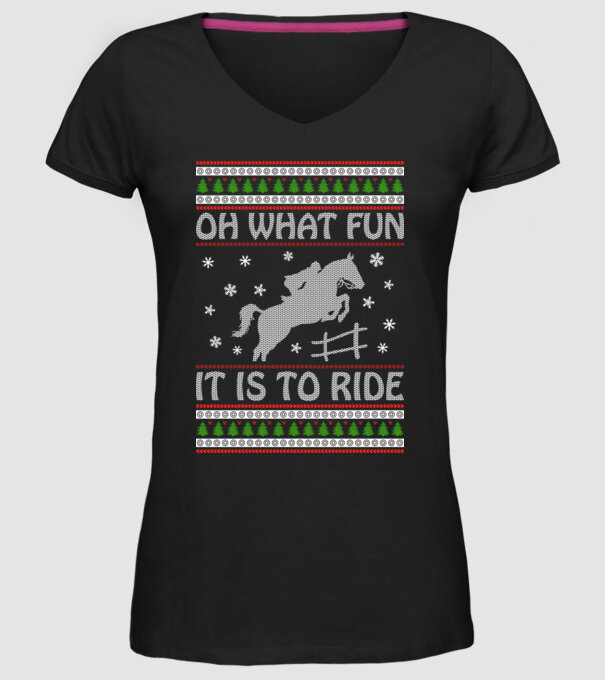 What Fun is to ride - Horse model negru pe tricou