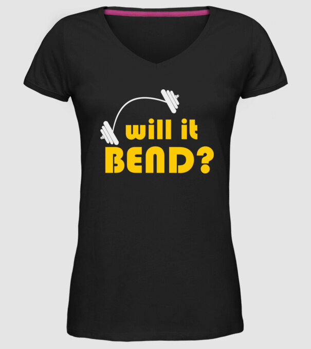 Will it bend model negru pe tricou