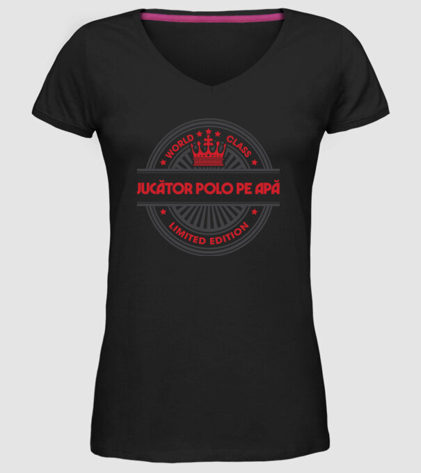 jucător polo pe apă model negru pe tricou