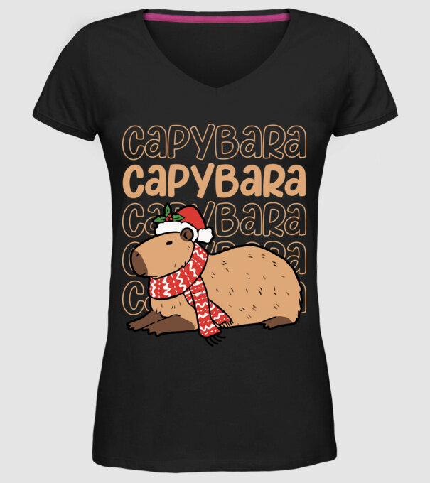 Xmas Cappy model negru pe tricou