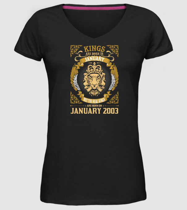 Ziua de naștere a Leului 2003 january model negru pe tricou