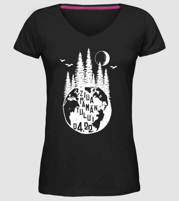 Ziua Pământului 22.04. model negru pe tricou