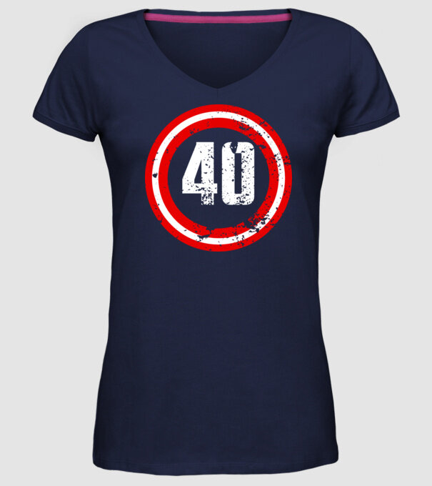 Birthday captain 40 Years old model albastru închis pe tricou