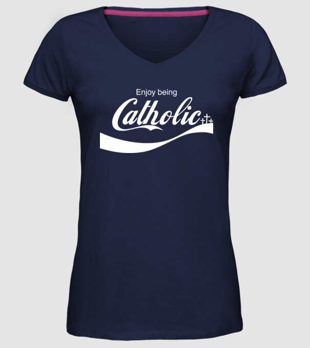 ChatoliCoke model albastru închis pe tricou