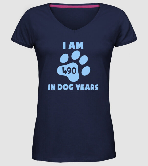Dog Year - 490 model albastru închis pe tricou