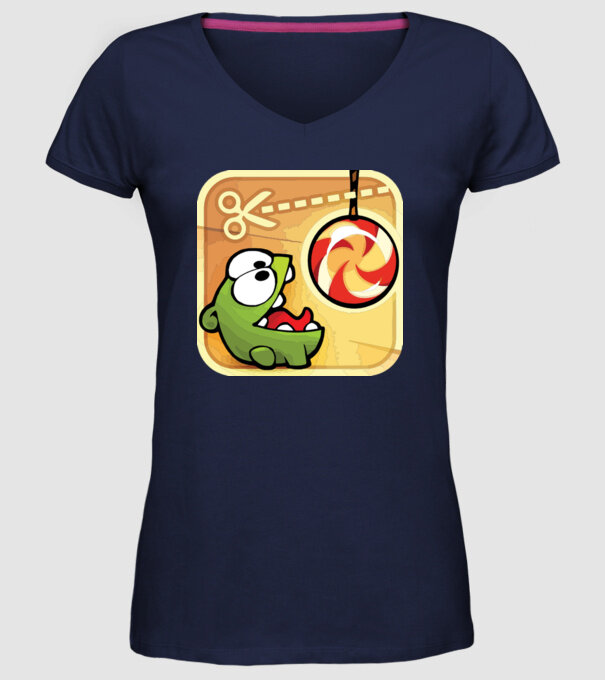 model albastru închis pe tricou