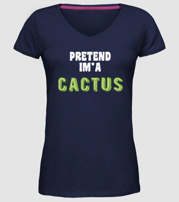 Cactus carnaval model albastru închis pe tricou