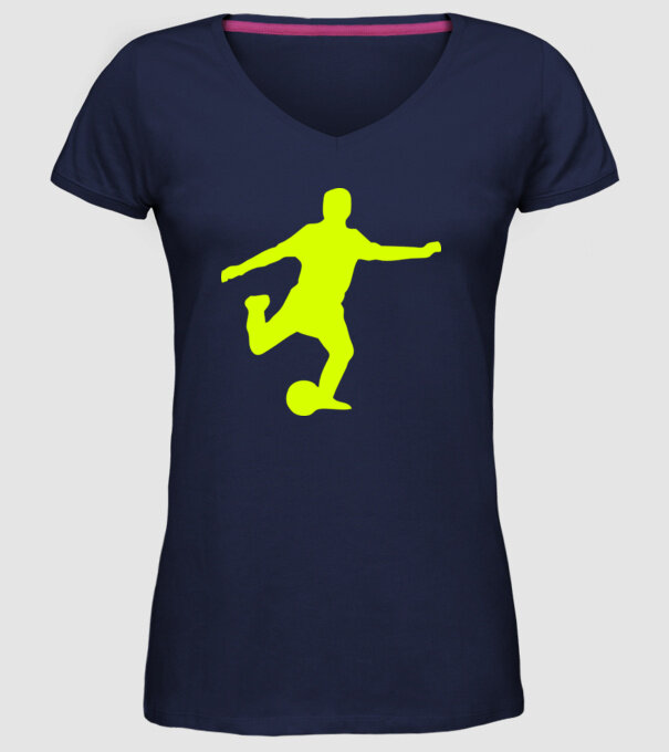 fotbal 2 model albastru închis pe tricou