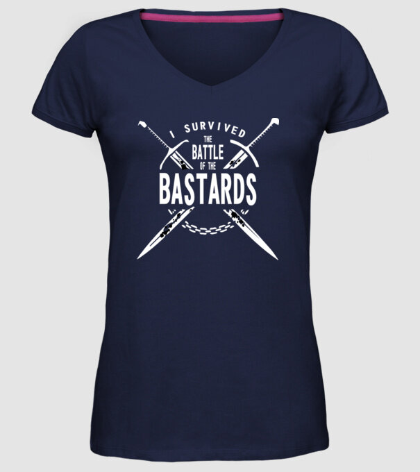 I survived the battle of the bastards model albastru închis pe tricou