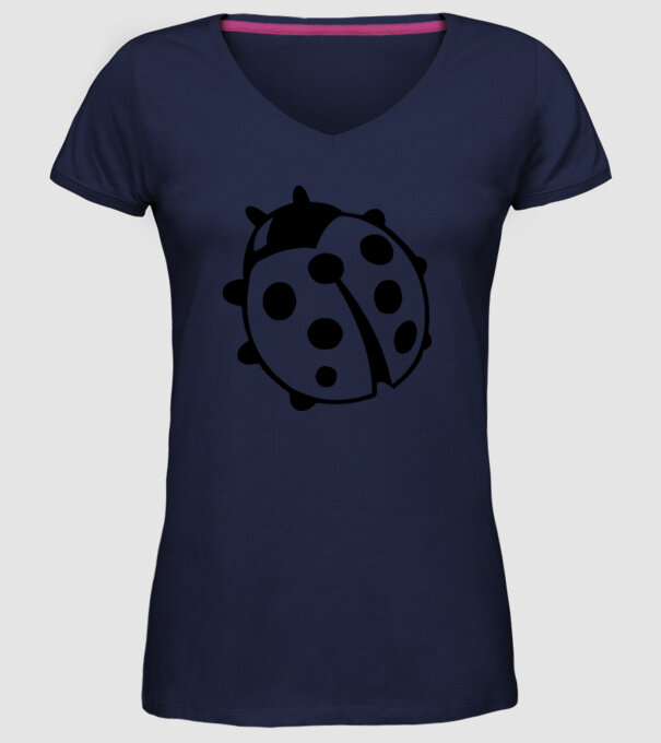 buburuză model albastru închis pe tricou
