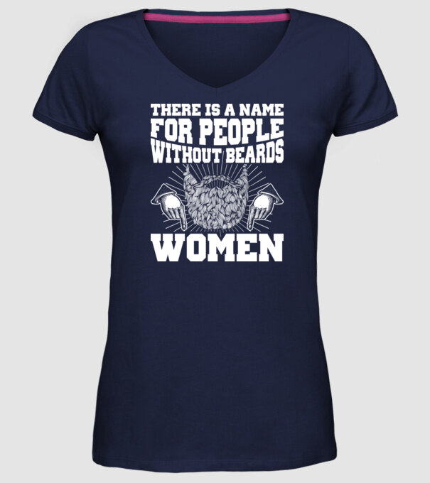 Name for beardless people women model albastru închis pe tricou