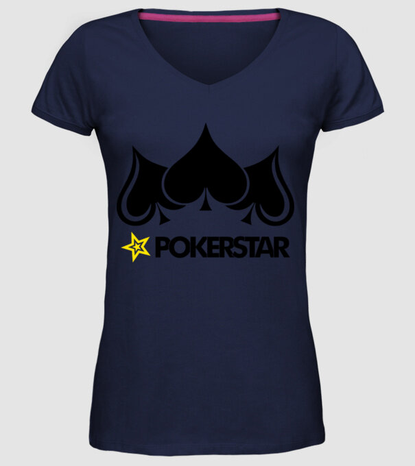 Pokerstar 2 model albastru închis pe tricou