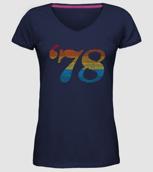 Retro Birthday 1978 model albastru închis pe tricou
