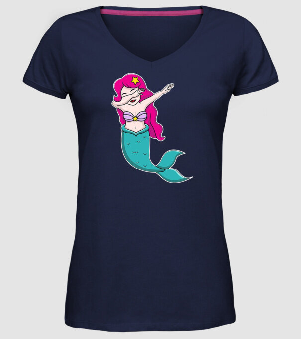 Sirenă DAB model albastru închis pe tricou