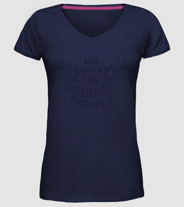 Așa arată un VOLEIBALIST perfect model albastru închis pe tricou