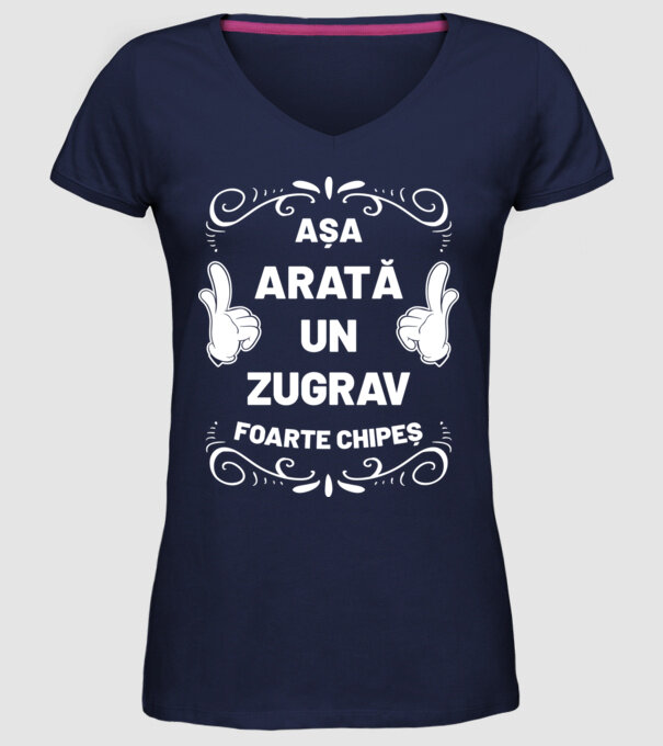 Așa arată un zugrav foarte chipeș model albastru închis pe tricou